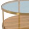 Armen Living Hattie Glass Top Coffee Table with Brushed Gold Legs LCDXCOGLGLD - alternate 4